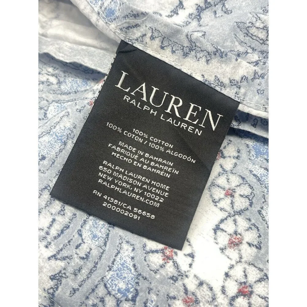 Ralph Lauren Katrina Blue Paisley Cotton King Pillowcases Set Of 2